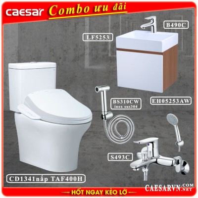 Combo khuyến mãi bồn cầu Caesar CD1341 G5