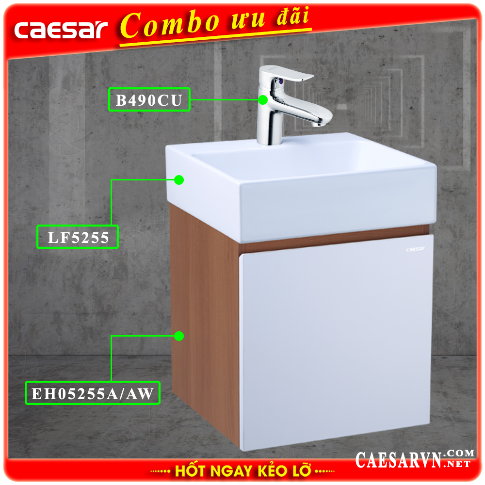 Combo khuyến mãi tủ lavabo Caesar T8 - Thiết bị vệ sinh Caesar ...